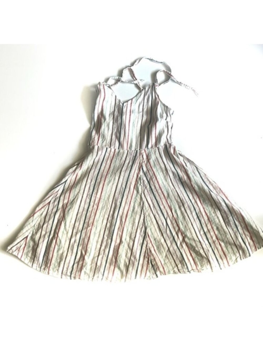 Gap White with Multi-Colored Stripes Sleeveless Tie Straps - XS - NWOT